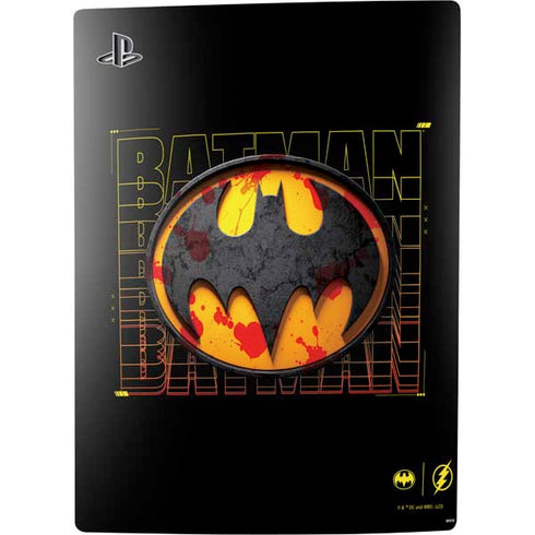 DC Comics The Flash Movie: Batman Bloody Logo PS5 Digital Edition Console Skin